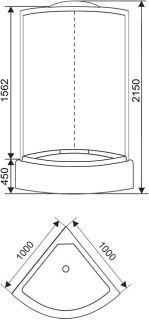 Душевая кабина ARCUS AS-113G 100x100 Душевая кабина ARCUS AS-113G 100x100