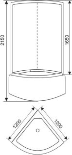 Душевая кабина ARCUS AS-114G 120x120 Душевая кабина ARCUS AS-114G 120x120