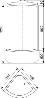 Душевая кабина ARCUS AS-115 135x135 Душевая кабина ARCUS AS-115 135x135
