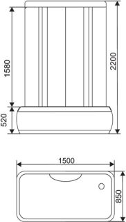 Душевая кабина ARCUS AS-125 150x85 Душевая кабина ARCUS AS-125 150x85