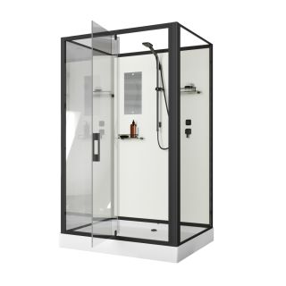 Душевая кабина Niagara Standart ST120/90/15Q/BL/BK 120x90 см профиль чёрный стекло прозрачное