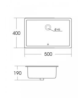 Раковина Agger ASB01500 50 см белый
