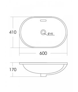 Раковина Agger ASB02600 60 см белый
