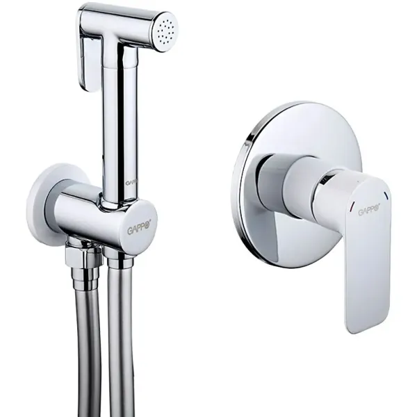Гигиенический душ со смесителем Gappo G7248 белый/хром