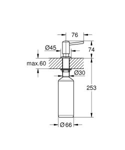 Дозатор жидкого мыла Grohe Contemporary 40536000 хром