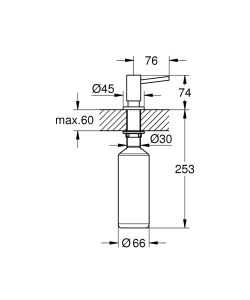 Дозатор жидкого мыла Grohe Cosmopolitan 40535000 хром