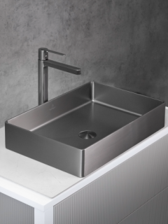 Раковина AltroBagno Astro 001018 MtGr из нержавеющей стали сталь оружейная Раковина AltroBagno Astro 001018 MtGr из нержавеющей стали сталь оружейная