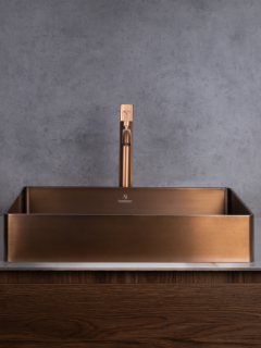 Раковина AltroBagno Astro 001020 BrAn из нержавеющей стали бронза состаренная Раковина AltroBagno Astro 001020 BrAn из нержавеющей стали бронза состаренная