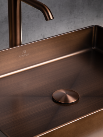Раковина AltroBagno Astro 001020 BrAn из нержавеющей стали бронза состаренная Раковина AltroBagno Astro 001020 BrAn из нержавеющей стали бронза состаренная
