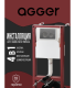 Инсталляция с подвесным унитазом Agger ATI11150+APB155 кнопка смыва оружейная сталь