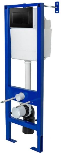 Комплект Berges 4в1 042431: инсталляция ATOM410 кнопка SoftTouch чёрная унитаз Gamma сиденье микролифт