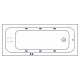 Гидромассажная ванна WHITECROSS Vibe 0105.180075.100.LINENANO.GL 180x75 см Line Nano золото