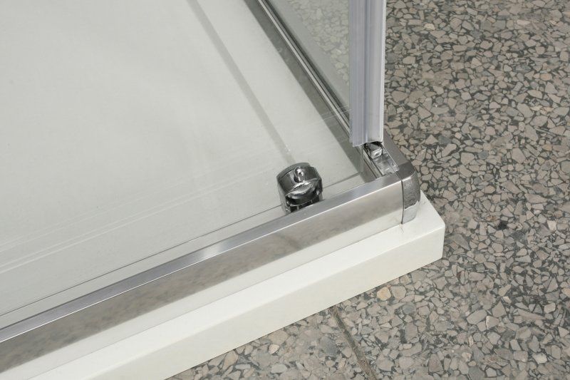 Душевой уголок прямоугольный, хром BelBagno UNIQUE-AH-1-110/125-80-C-Cr