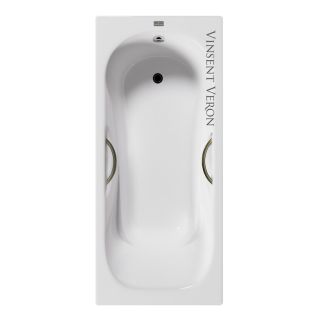 Ванна чугунная Vinsent Veron Aura VAU1808045H/VH0015BR с бронзовыми ручками 180х80 см