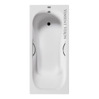 Ванна чугунная Vinsent Veron Aura VAU1707042H/VH0015CH с хромированными ручками 170х70 см