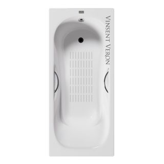 Ванна чугунная Vinsent Veron Aura VAU1707542H/VH0015CH-AS с ручками хром 170х75 см