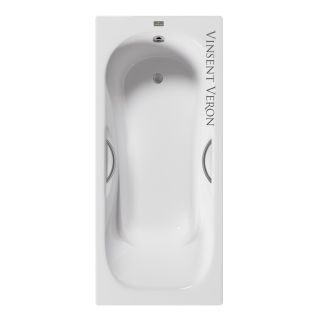 Ванна чугунная Vinsent Veron Aura VAU1707542H/VH0015GM с ручками оружейная сталь 170х75 см