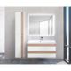 Шкаф-пенал подвесной Bianco Lucido AURORA-1600-2A-SC-BL-P-L белый