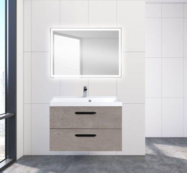Тумба под раковину BelBagno подвесная 80x50см Cemento Pallido AURORA-800-2C-SO-CP