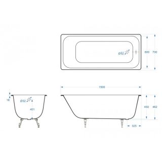 Ванна чугунная Delice Aurora DLR230603R-AS 150x70 с отверстиями под ручки и антискользящим покрытием Ванна чугунная Delice Aurora DLR230603R-AS 150x70 с отверстиями под ручки и антискользящим покрытием