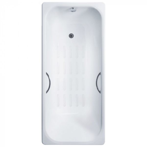 Ванна чугунная Delice Aurora DLR230617R-AS 140х70 с отверстиями под ручки и антискользящим покрытием