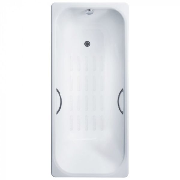 Ванна чугунная Delice Aurora DLR230604R-AS 160x75 с отверстиями под ручки и антискользящим покрытием