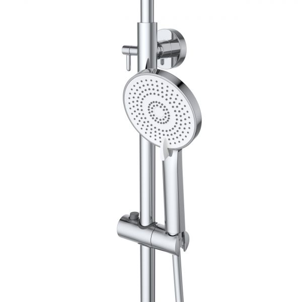 Душевая стойка со смесителем и изливом BelBagno AURORA-VSCM-CRM