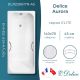 Ванна чугунная Delice Aurora DLR230617R-AS 140х70 с отверстиями под ручки и антискользящим покрытием Ванна чугунная Delice Aurora DLR230617R-AS 140х70 с отверстиями под ручки и антискользящим покрытием