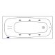 Гидромассажная ванна WHITECROSS Layla Slim 0122.170075.100.LINENANO.CR 170x75 см Line Nano хром