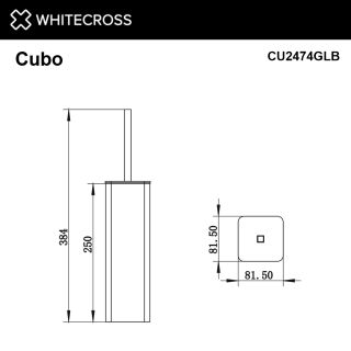 Ёршик напольный WHITECROSS Cubo CU2474NIB брашированный никель Ёршик напольный WHITECROSS Cubo CU2474NIB брашированный никель