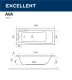 Ванна акриловая Excellent Ava WAEX.AVA17WH 170 х 70 см