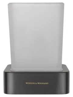 Стакан для зубных щёток с держателем Wonzon & Woghand Lotte WW-8321-BGM тёмный графит