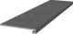 Ступень Kerama Marazzi KM6012G0141RGCF клееная фронтальная Касабланка HP антрацит матовый обрезной 33x119.5x0,9