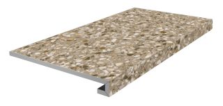 Керамогранит Kerama Marazzi KM6060G0051RGCF Ступень клееная фронтальная Бричиола коричневый матовый обрезной 33x60x0,9