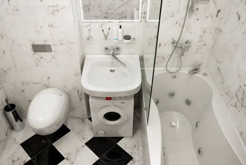 Раковина Кувшинка Люкс Лайт для установки над стиральной машиной 60см