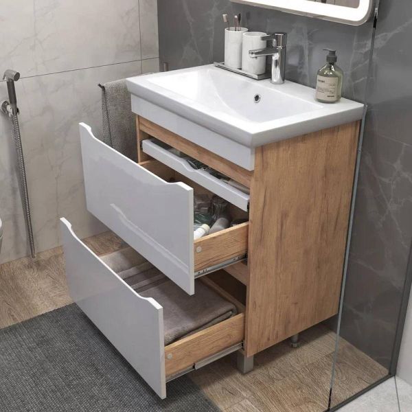 Тумба под раковину напольная Vigo Grani 202 70 см дуб золотой