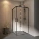 Душевой уголок Kerama Marazzi Линдо LN.100.SSD.BLK.M 100x100 см профиль чёрный стекло матовое