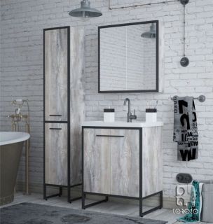 Зеркало-шкаф Corozo Айрон 60см антик/чёрный SD-00000278 Зеркало-шкаф Corozo Айрон 60см антик/чёрный SD-00000278