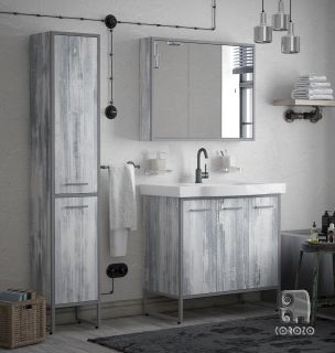 Зеркало-шкаф Corozo Айрон 90см арт/серый SD-00000281 Зеркало-шкаф Corozo Айрон 90см арт/серый SD-00000281