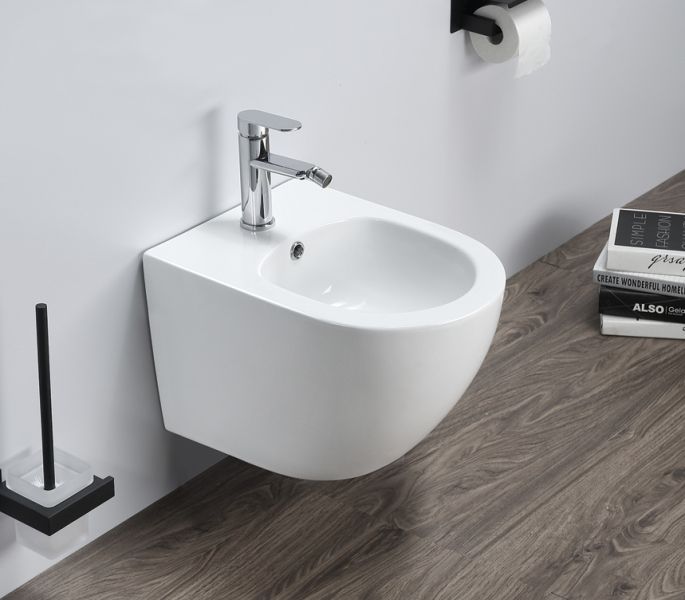 Биде подвесное Azario Grado AZ-0046-BW SP Биде подвесное Azario Grado AZ-0046-BW SP