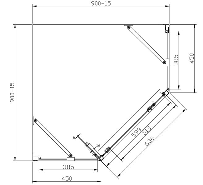 Душевое ограждение Azario DALLAS AZ-112P 90*90 Душевое ограждение Azario DALLAS AZ-112P 90*90
