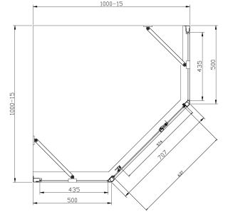 Душевое ограждение Azario DALLAS AZ-112P 100*100 Душевое ограждение Azario DALLAS AZ-112P 100*100