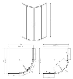 Душевое ограждение Azario OSTIN AZ-121 S А 100*100*195 Душевое ограждение Azario OSTIN AZ-121 S А 100*100*195