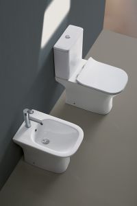 Биде напольное Azario FRETTA AZ-1215C Размер 525х340х400 мм