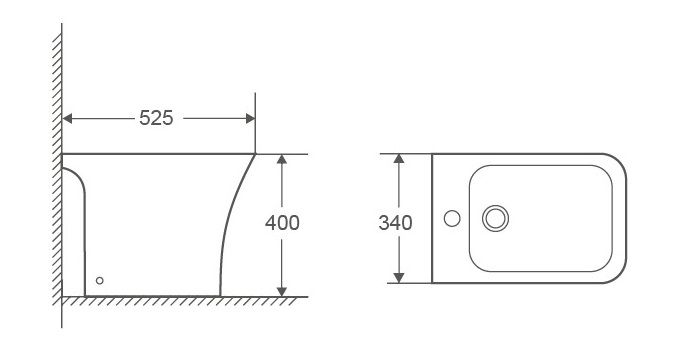 Биде напольное Azario FRETTA AZ-1215C Размер 525х340х400 мм Биде напольное Azario FRETTA AZ-1215C Размер 525х340х400 мм