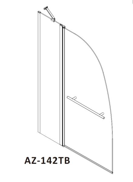 Шторка для ванны Azario BOSTON AZ-142TB