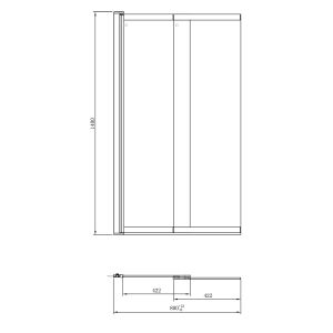 Шторка для ванны Azario BOSTON AZ-143 143 80х140