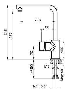 Смеситель для кухни AZARIO EVANS AZ-152944324 Смеситель для кухни AZARIO EVANS AZ-152944324