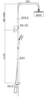Душевая система Azario MANO AZ-15780201 для душа без смесителя Душевая система Azario MANO AZ-15780201 для душа без смесителя
