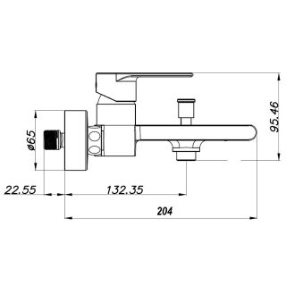 Смеситель для ванны AZARIO DELANO AZ-158405126 короткий излив Смеситель для ванны AZARIO DELANO AZ-158405126 короткий излив